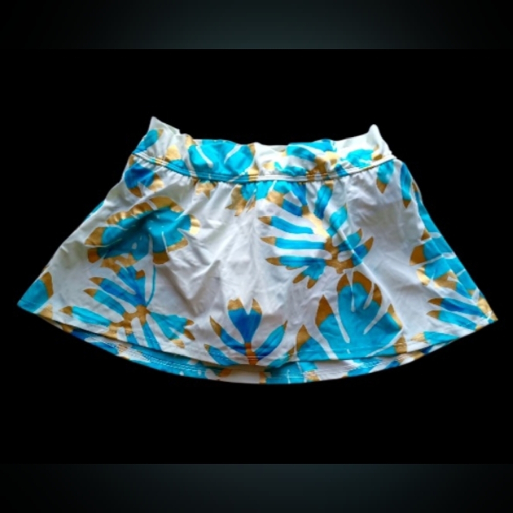 VENUS Blue and Gold Bikini Skirt